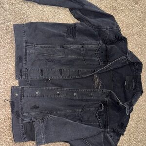 American Eagle Outfitters Charcoal Denim Jacket
